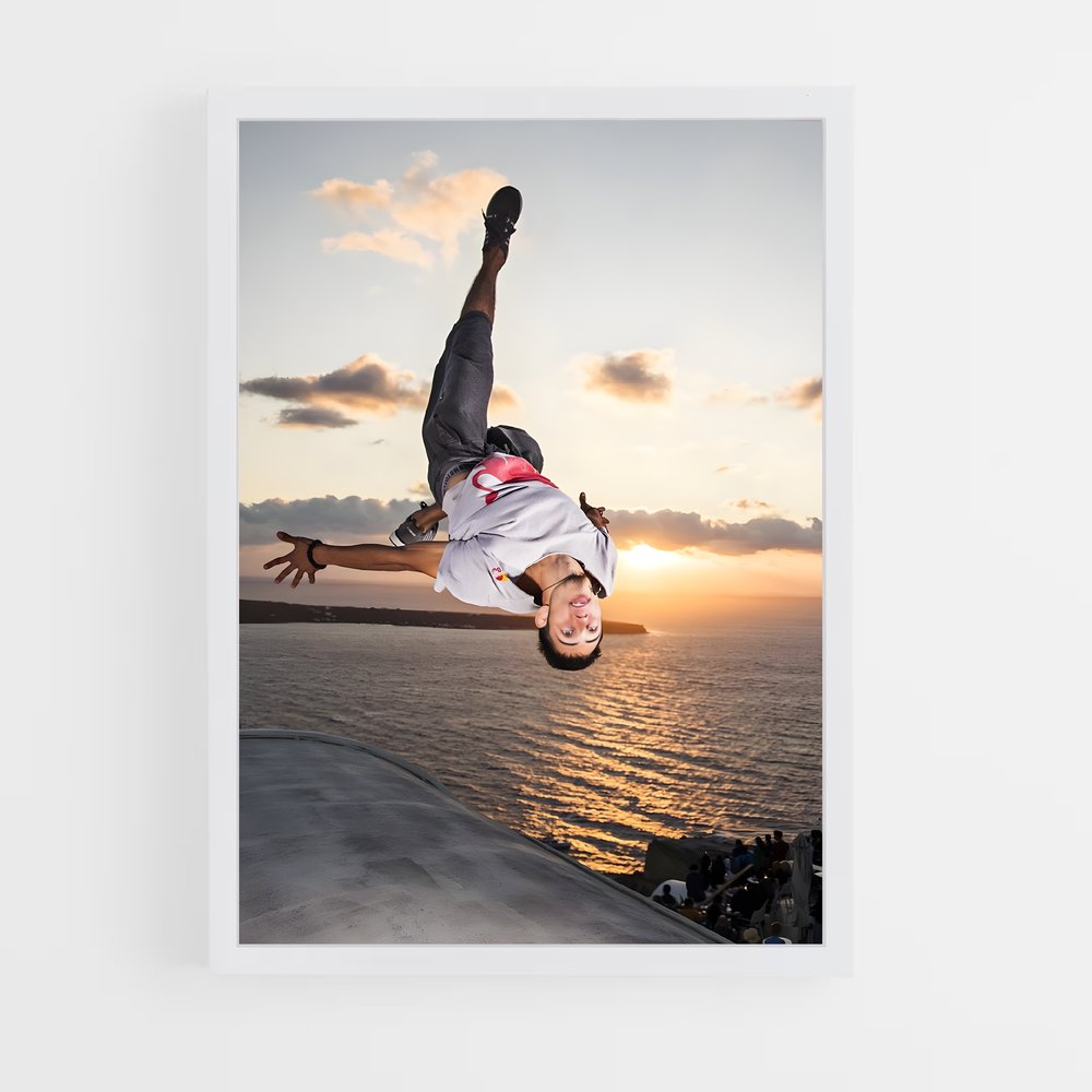 Poster Red motion – affiche Parkour et freerun (vue 3)